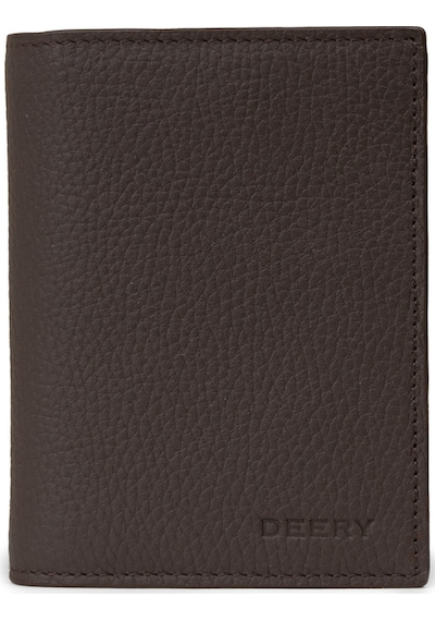 Deery Hakiki Deri Kahverengi Dikey Erkek Cüzdanı - 00219mkhvz01 Kahverengi