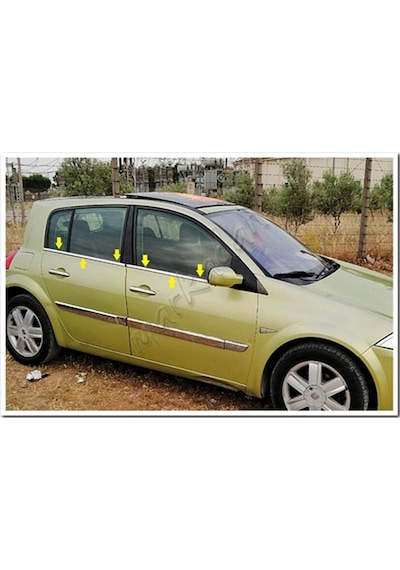 Woc Chrome Renault Megane 2 Hb Krom Cam Çıtası 2004-2010 4 Parça