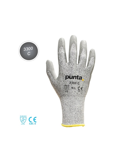 Punta 3300 C B Kesilmeye Dirençli İş Eldiveni Siyah