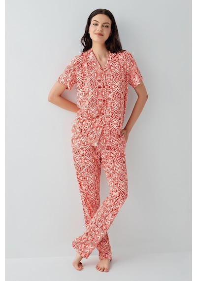 Arnetta Kadın Kırmızı Gömlek Pijama Takım Ar3613-s-v1 Kırmızı