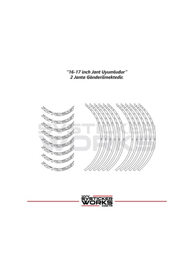 Yamaha Yzf-r25 Jant Sticker Dış Ve İç Set Sticker Jant Şeridi Beyaz