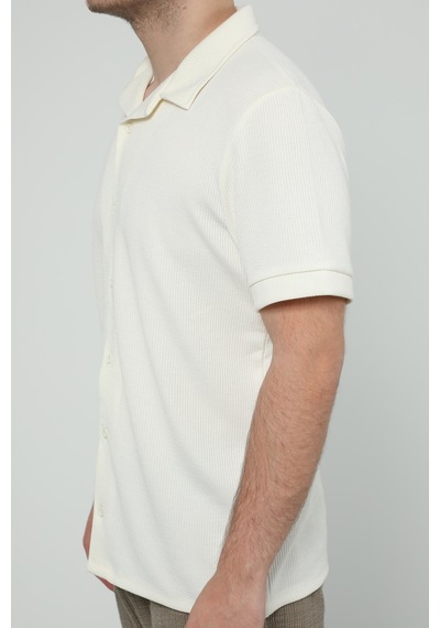 Hscstore Erkek Ekru Gömlek - 8443-ekru Ekru