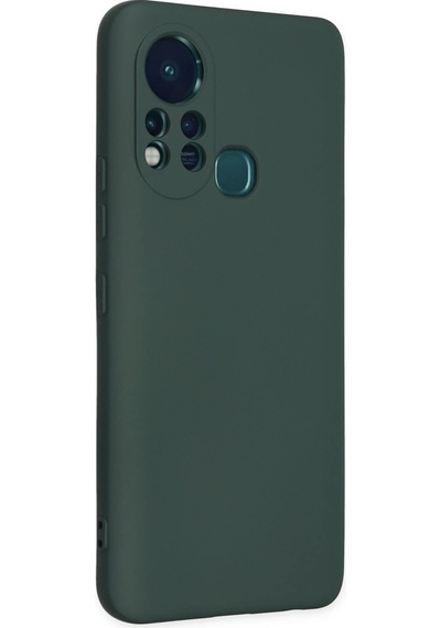Newface İnfinix Hot 11s Kılıf Nano İçi Kadife Silikon - Semeglbl - 40 Koyu Yeşil
