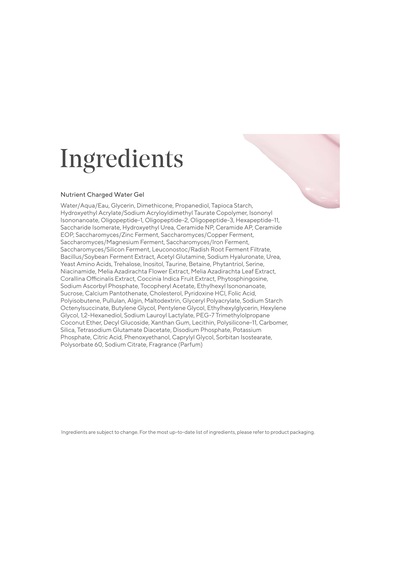Nutrientcharged Water Gel Su Bazlı Besleyici Jel Nemlendirici 50 Ml