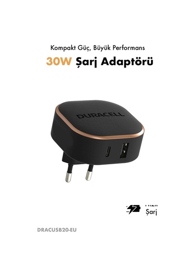30w Mini Hızlı Şarj Adaptörü, Usb-c Pd İle 18w Pps - Akım Ve Isı Koruma