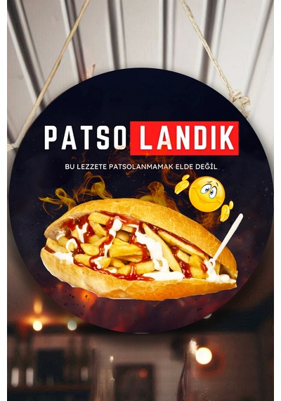 Patso Salonu İçin Duvar, Kapı, Çift Taraflı Askılı Pano Karşılama Tabelası, Patso Dükkan Süs Dekor