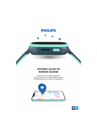 Philips W200A 1.22" Akıllı Çocuk Saati (Distribütör Garantili)