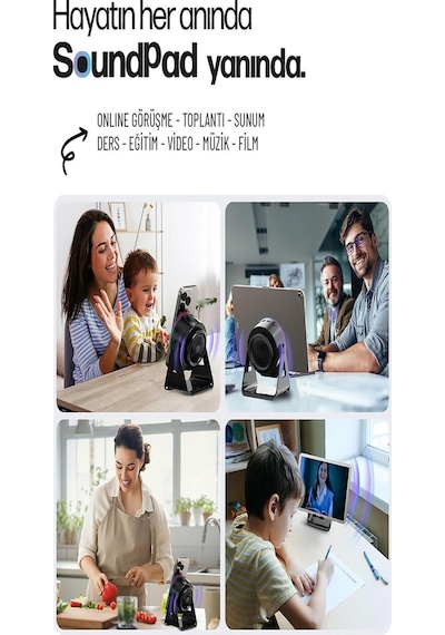 5w İndüksiyonlu Bluetooth Hoparlör 2000mah Rgb Işıklı Standlı Telefon Ses Yükseltici Speaker Güçlü