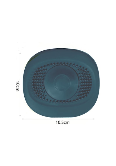 Koyu Mavi Gider Koku Önleyici Kademeli Silikon Lavabo Tıkacı Banyo Mutfak 10x10.5 Cm