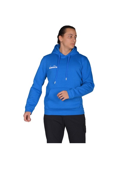 Diadora Bergamo - Erkek Saks Pamuklu Spor Sweatshirt Mavi