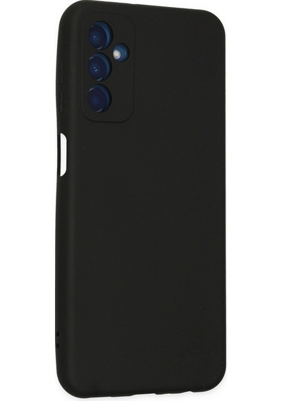 Samsung Galaxy M23 Kılıf Nano İçi Kadife Silikon - Siyah Düz Renkli