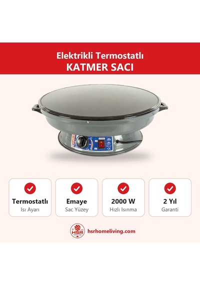 Hsr Home Living Elektrikli Termostatlı Katmer Sacı