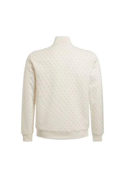 Guess Erkek Tamamı Logolu Sweatshirt Beyaz