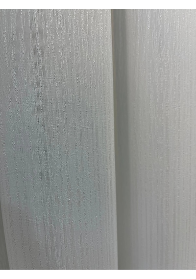 Nivemeshome Lima Ekru Parlak Çizgili 1/3 Pileli Tül Perde Apm