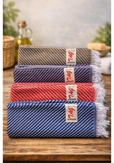 4 Lü Büyük Boy Peşkir Mutfak Havlusu,45x85 Cm,süper Emici,hızlı Kurur,leke Tutmaz,ütü İstemez Çok Renkli