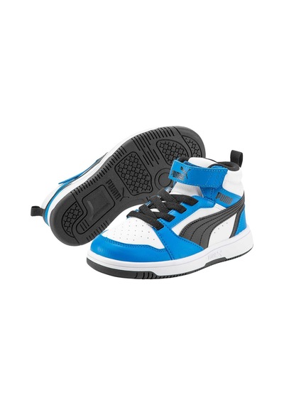 Puma Puma Rebound V6 Mid Ac+ Ps Unisex Çocuk Beyaz Günlük Ayakkabı 8634 Mavi