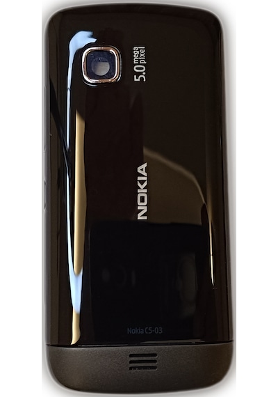 Nokia C5-03 Kasa Kapak Tuş Takımı C5-03 Uyumlu Siyah Renk Orta Ka