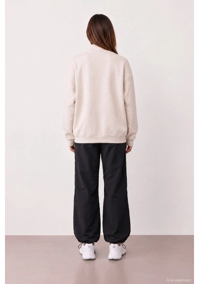 Quzu 27kswt02844 Sweatshirt Bej