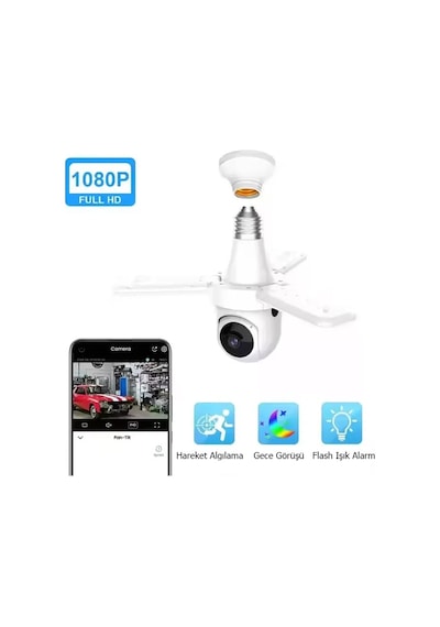 Ev İçi Akıllı Duy Girişli Cctv Güvenlik Kamera Ve Led Ampul Ses Özellikli Ev İçi Akıllı Duy Girişli Cctv Güvenlik Kamera Ve Led Ampul Ses Özellikli