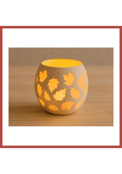 Bezos 3d Baskı Yaprak Desenli Tealight Mumluk Sonbahar Yaprakları Kabartmalı Dekoratif Şamdan Masa Süsü Erdotıca Çok Renkli