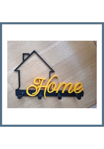 Buradabulabilirsin Home Yazılı Anahtar Askısı İki Parçalı Dekoratif Duvar Anahtarlığı Bbz Standart