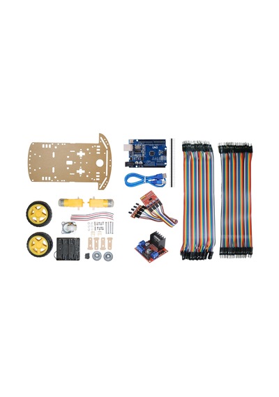 Çizgi İzleyen Robot Araba Kiti 2wd + Arduino + Motor Sürücü + 4 Kanal Sensör - Jumper Hediyeli