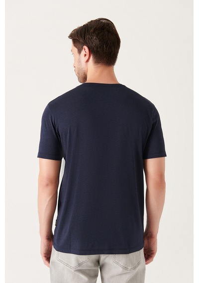 Avva Erkek Lacivertvert Ultrasoft Bisiklet Yaka Düz Standart Fit Normal Kesim Modal T-Shirt B001171 Lacivert Avva Erkek Lacivertvert Ultrasoft Bisiklet Yaka Düz Standart Fit Normal Kesim Modal T-Shirt B001171 Lacivert