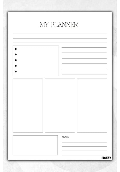 Zamansız Çok Amaçlı Günlük Haftalık Aylık Planlayıcı - A4 Ebat Yapılacaklar - 30 Yaprak - Planner - 2672 Çok Renkli