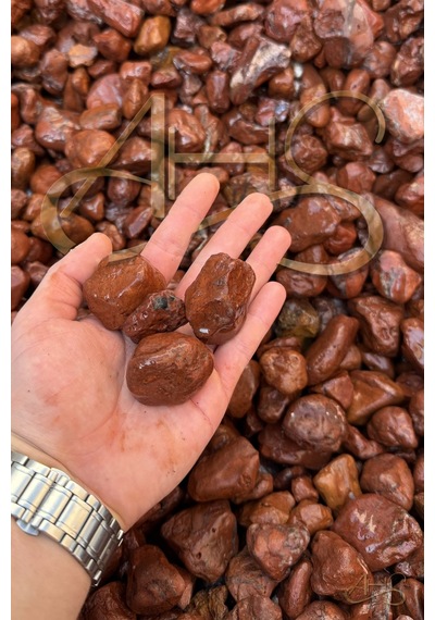Kırmızı Bordo Dolomit Çakıl Taşı 4-6 Cm 2 Kg Dekoratif Bahçe Peyzaj Saksı Akvaryum Teraryum