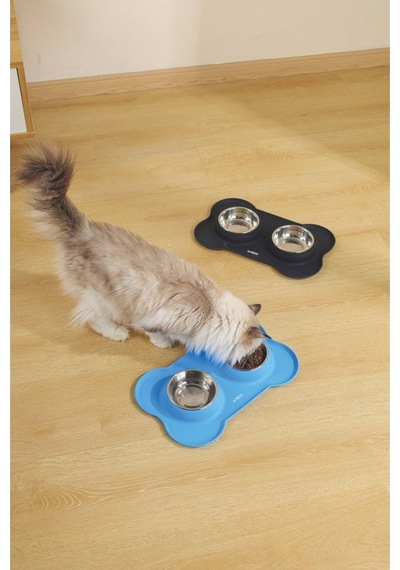 60530699 M-pets Duet Sılıcone Mat Mama Kabı Black 2x200ml