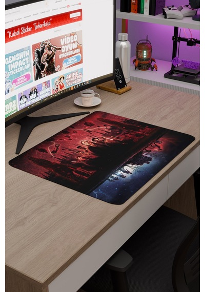 Stranger Things V1 48x40 Xl Gaming Kauçuk Kaymaz Taban Mouse Pad Fare Altlığı