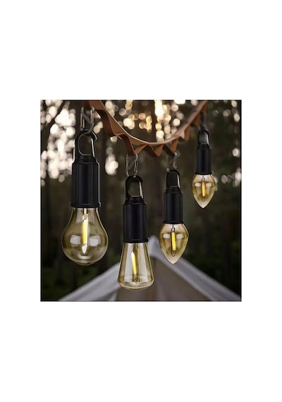 Taşınabilir Şarjlı Led Ampül Outdoor Kamp Bahçe Lambası 100w - Standart Kablo