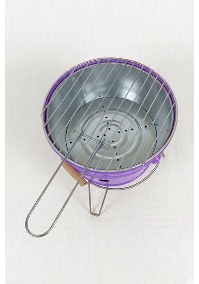 Küçük Katlanabilir Metal Piknik Izgara Mangal Barbekü Mor