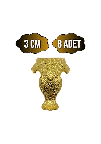 Lüx Metal Ayak Çeyiz Ve Hediye Kutusu Mobilya Ayağı 3cm Altın 8 Adet Altın
