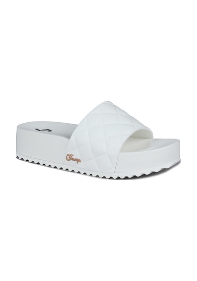 Jump 50001 Dolgu Topuklu Beyaz Günlük Kadın Platform Terlik