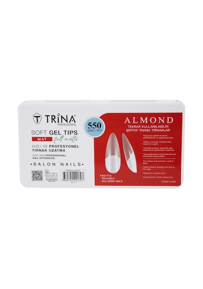 Trina Soft Jel Takma Tırnak Almond Full Mat 550'li Trnnaıl0024