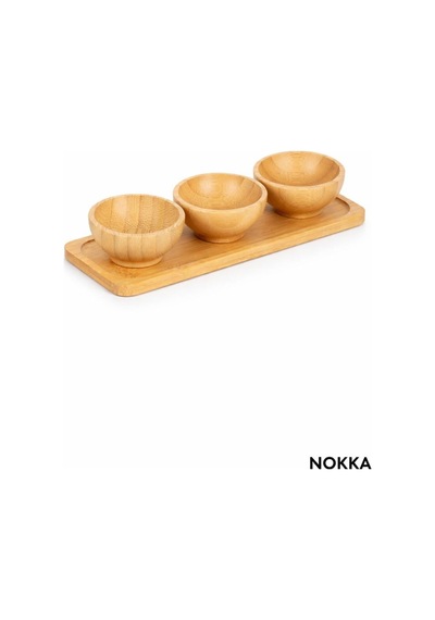 3'lü 6 Cm Bambu Sunum Kasesi, Bambu Altlık Çerezlik Servis Kasesi Diğer