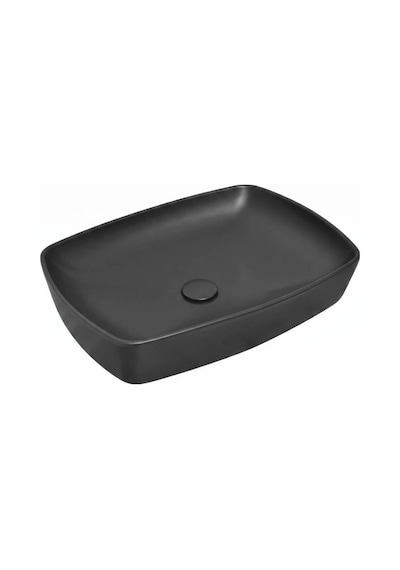 Serel - Tezgah Üstü Lavabo 44x60 Cm Mat Siyah  - 1633dxl050h- Diğer