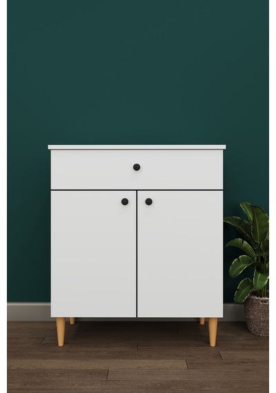 Modern Çekmeceli Çok Amaçlı Mutfak Banyo Dolabı %100 Mdf Erzak Kiler Dolabı Fd01 Beyaz
