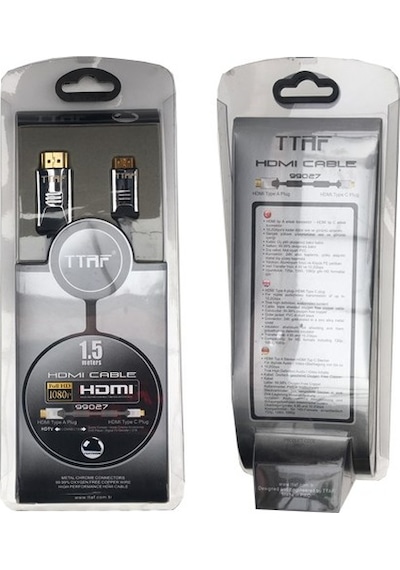 Mini Hdmı Kablo Ttaf 99027 24K Gold 1.5M Hdmı To Mini Hdmı Kablo