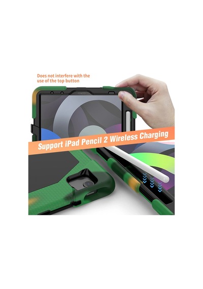 Uray Store Apple iPad Uyumlu Pro 11 2020 Kılıf Griffin Tablet Kapak - Kamuflaj Arka Kapak
