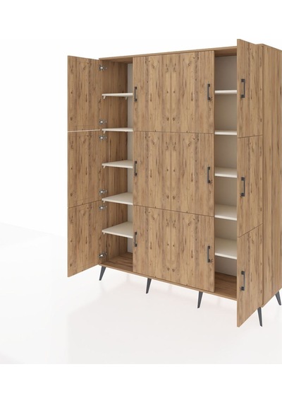 Hyperion Gardrop 10 Raflı 12 Kapaklı 176x44x221 Çam-çam/aytaşı Çam/aytaşı