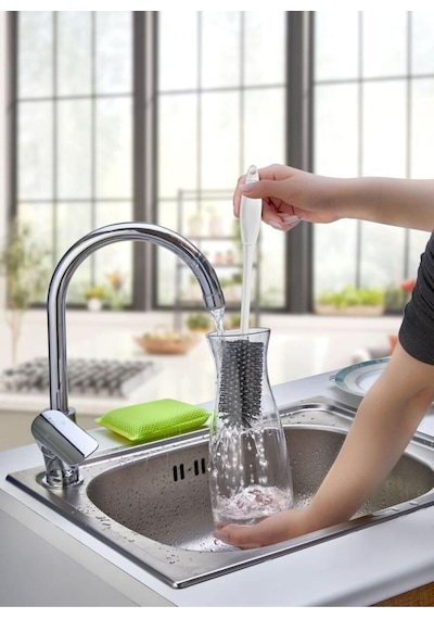 Silikon Şişe Biberon Konserve Kavanoz Matara Temizleme Fırçası Çok Amaçlı Temizleme Fırçası Bpa Free 4434