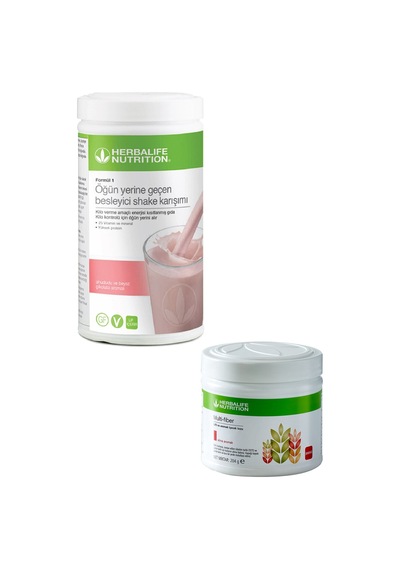 Herbalife Ahududulu Shake 1 Adet Ve Multi-fiber Multi-fiber Lifli Ve Elma Aromalı Içecek Tozu 204gr