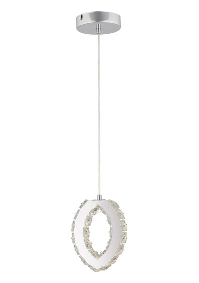 Wicker 40 Watt Tekli Krom Ledli 3 Renkli Sarkıt Kristalli Taşlı Modern Tasarım Led Kristal Salon Avize Çok Renkli