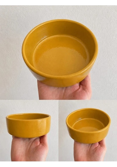 Kase Model Beton Kedi Köpek Mama Ve Su Kabı 15cm Çap 5cm - Bronz