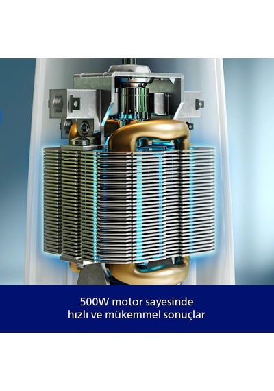 Doğrayıcı 3000 Serisi, 500 W Güçlü Motor, 2 L Cam Hazne, Powerchop Teknolojisi, 2 Hız Ayarı, Hr1502/00