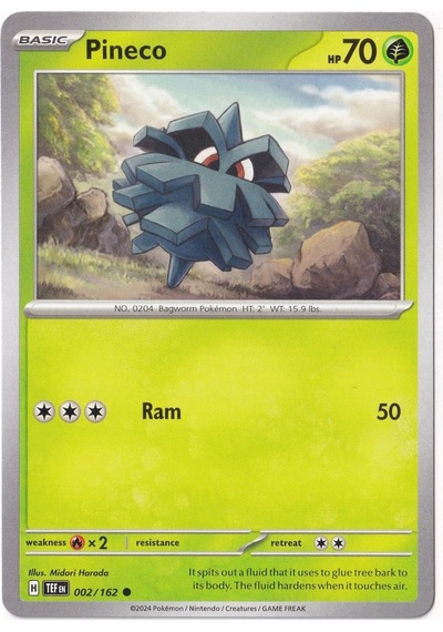 Pineco 002/162 - Temporal Forces - Pokemon Kartı Mint