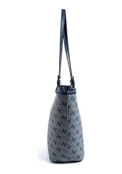 Silver Polo Sp1204 Kadın Omuz Çantası Monogram Gri-lacivert Gri - Lacivert