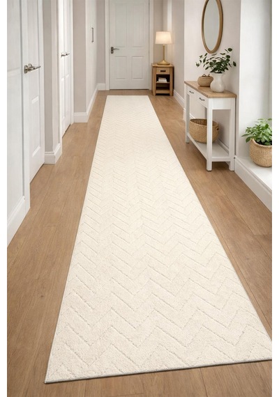 Raschel Carpet Kaymaz Taban Moopy Krem Bukleli Yumuşak Soft Dokuma Yolluk Halı Antialerjik Yolluk Lp6497a Krem Krem